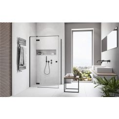 Radaway Essenza New Black KDJ sprchové dveře 80 cm sklopné černá matný/průhledné sklo 1385043-54-01L