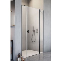 Radaway Nes 8 Black DWJS sprchové dveře 69 cm sklopné černá matný/průhledné sklo 10084690-54-01R
