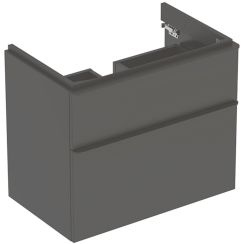 Geberit Smyle Square skříňka 73.4x47x61.7 cm závěsná pod umyvadlo černá 500.353.JK.1