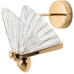 Moosee Butterfly nástěnné svítidlo 1x7 W průhledná-zlatá MSE010100324