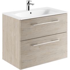 Geberit Selnova Square umyvadla se skříňkou 80 cm ořechová 501.243.00.1