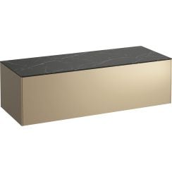 Laufen Sonar skříňka s deskou 117.5x45.5x34 cm pod umyvadlo závěsná černá-zlatá H4054200341401