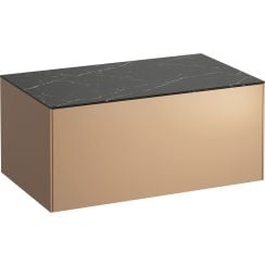 Laufen Sonar skříňka s deskou 77.5x45.5x34 cm pod umyvadlo závěsná černá-měděná H4054100341411