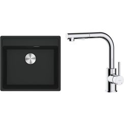 Sada granitový dřez Franke Maris 114.0661.384, kuchyňská baterie Oltens Myvat 35205100