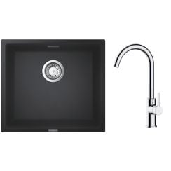 Sada granitový dřez Grohe K700 31653AP0, kuchyňská baterie Oltens Skafta 35206100