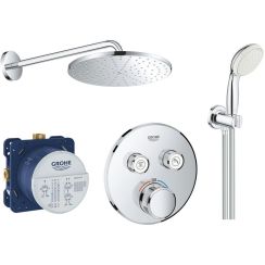 Set vanová baterie Grohe Grohtherm SmartControl 29119000, hlavová sprchá s ramenem Grohe Rainshower 26558000, 26406001