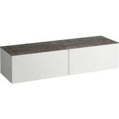 Laufen Il Bagno Alessi skříňka s deskou 160x50x37 cm pod umyvadlo závěsná bílá H4323300972601