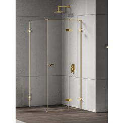 New Trendy Eventa Gold Shine sprchový kout 120x90 cm obdélníkový zlatá lesk/průhledné sklo EXK-4745