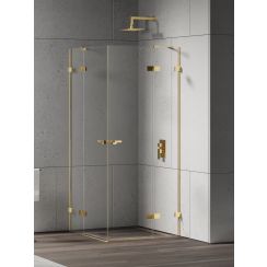 New Trendy Eventa Gold Shine sprchový kout 120x90 cm obdélníkový zlatá lesk/průhledné sklo EXK-4770