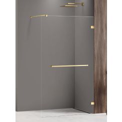 New Trendy Avexa Gold Shine sprchová zástěna 120 cm zlatá lesk/průhledné sklo EXK-7083