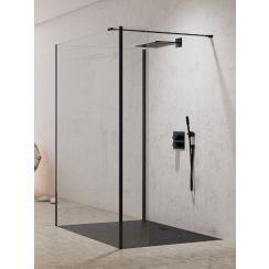 New Trendy New Modus Black sprchová zástěna 140 cm černá polomatný/průhledné sklo EXK-5595