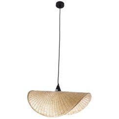 MaxLight Koshi závěsné svítidlo 1x60 W černá-ratan P0498