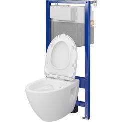 Cersanit Moduo sada podomítkový wc modul + mísa + prkénko S701-814