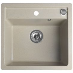 Sapho granitový dřez 53x50 cm béžová GR1032