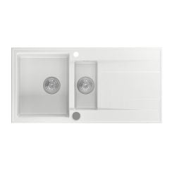 Sapho granitový dřez 100x50 cm bílá GR1331
