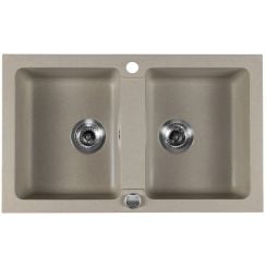 Sapho granitový dřez 78x47.5 cm béžová GR2222