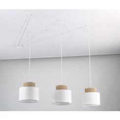 TK Lighting Duo závěsné svítidlo 3x15 W bílá 2345