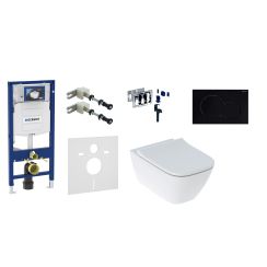 Set sada mísa+prkénko Geberit Smyle Square 500.683.00.2, podomítkový WC modul Geberit Duofix 111.320.00.5, 115.770.DW.5, 115.062.BZ.1, 111.815.00.1, 156.050.00.1