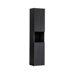 Comad Nova Black skříňka 30x25x140 cm boční závěsné černá NOVA BLACK D 80-03-2D(W80-01D)