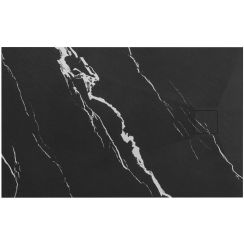 Rea Bazalt Carrara Black obdélníková sprchová vanička 80x100 cm černá REA-K7007