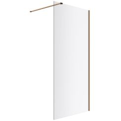 Excellent Vidoq sprchová zástěna walk-in 120 cm měděná kartáčovaný/průhledné sklo KAEX.1506.1200.LP.CB