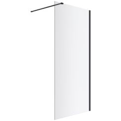 Excellent Vidoq sprchová zástěna walk-in 90 cm černá matný/průhledné sklo KAEX.1506.900.LP.BL