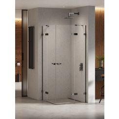 New Trendy Eventa Black Chrome sprchový kout 120x110 cm obdélníkový černá lesk/průhledné sklo EXK-6228
