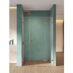 New Trendy Eventa Copper Shine sprchové dveře 130 cm sklopné měděná lesk/průhledné sklo EXK-6365