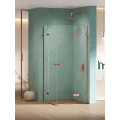 New Trendy Eventa Copper Shine sprchový kout 100x80 cm obdélníkový měděná lesk/průhledné sklo EXK-6432