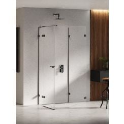 New Trendy Eventa Black Chrome sprchový kout 90x80 cm obdélníkový černá lesk/průhledné sklo EXK-6274