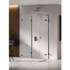 New Trendy Eventa Black Chrome sprchový kout 100x90 cm obdélníkový černá lesk/průhledné sklo EXK-6287