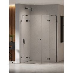 New Trendy Eventa Black Chrome sprchový kout 130x90 cm obdélníkový černá lesk/průhledné sklo EXK-6238