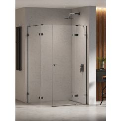 New Trendy Eventa Black Chrome sprchový kout 150x90 cm obdélníkový černá lesk/průhledné sklo EXK-6241