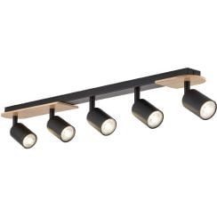 TK Lighting Cover stropní světlo 5x10 W černá 5777