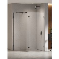 New Trendy Eventa Black Chrome sprchová zástěna walk-in 140 cm černá lesk/průhledné sklo EXK-6326