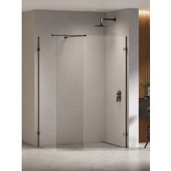 New Trendy Eventa Black Chrome sprchový kout walk-in 130x80 cm černá lesk/průhledné sklo EXK-6338