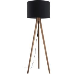 TK Lighting Grand stojací lampa 1x15 W černá-dřevo 16005