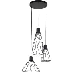 TK Lighting Modesto závěsné svítidlo 3x10 W černá 10187