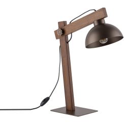 TK Lighting Oslo stolní lampička 1x15 W dřevo-hnědá 5788