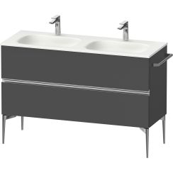 Duravit Sivida skříňka 128x47.7x59.2 cm pod umyvadlo závěsná grafitová-chrom SV4654010490000