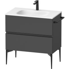 Duravit Sivida skříňka 81x47.7x59.2 cm pod umyvadlo závěsná černá-grafitová SV46510BD490000