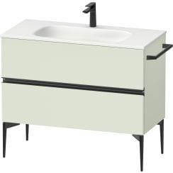 Duravit Sivida skříňka 101x47.7x59.2 cm pod umyvadlo závěsná černá-zelená SV46520BDHH0000