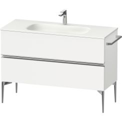 Duravit Sivida skříňka 121x47.7x59.2 cm pod umyvadlo závěsná bílá-chrom SV4653010180000