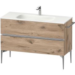 Duravit Sivida skříňka 121x47.7x59.2 cm pod umyvadlo závěsná dub-chrom SV4653010550000