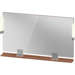 Duravit Sivida zrcadlo 125x65 cm obdélníkový s osvětlením chrom-dřevo SV7424010790000