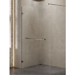 New Trendy Avexa Gunmetal Brushed sprchová zástěna walk-in 100 cm kartáčovaný/průhledné sklo EXK-7125