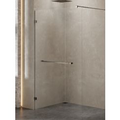 New Trendy Avexa Gunmetal Brushed sprchová zástěna walk-in 130 cm kartáčovaný/průhledné sklo EXK-7128