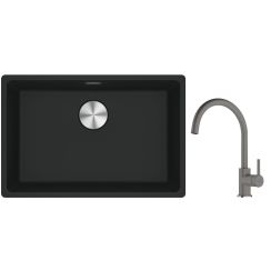 Sada granitový dřez Franke Maris 125.0687.256, kuchyňská baterie Franke Lina 115.0626.022