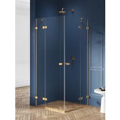 New Trendy Avexa Gold Brushed sprchový kout 120x90 cm obdélníkový zlatá kartáčovaný/průhledné sklo EXK-1789