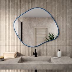 Baltica Design Tiny Border Stain III zrcadlo 100x86 cm modrá 5904107931890